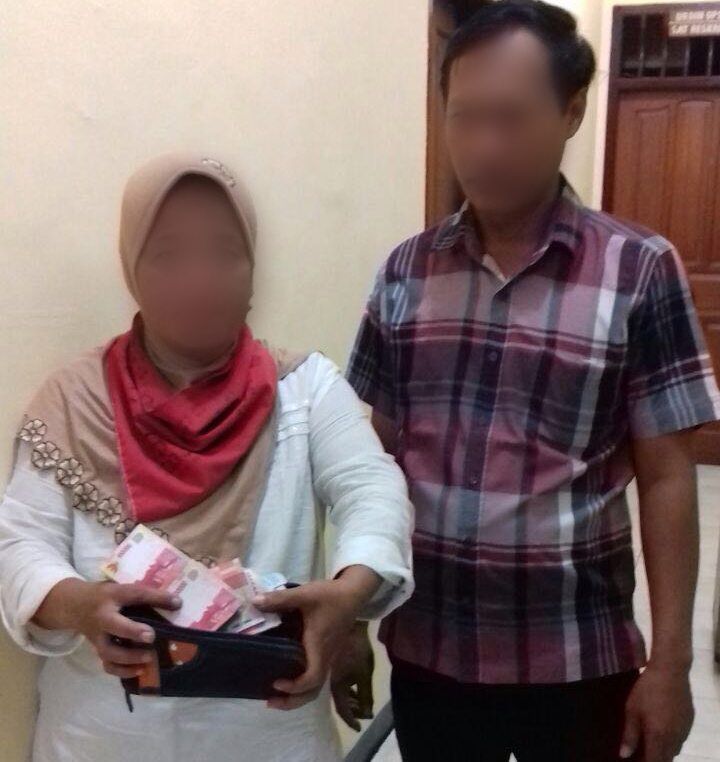 Zainah usai ditangkap polisi