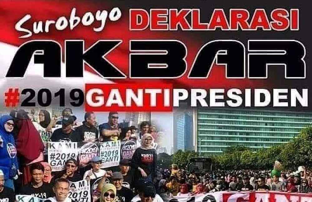 Pamflet deklarasi #2019GantiPresiden yang tersebar