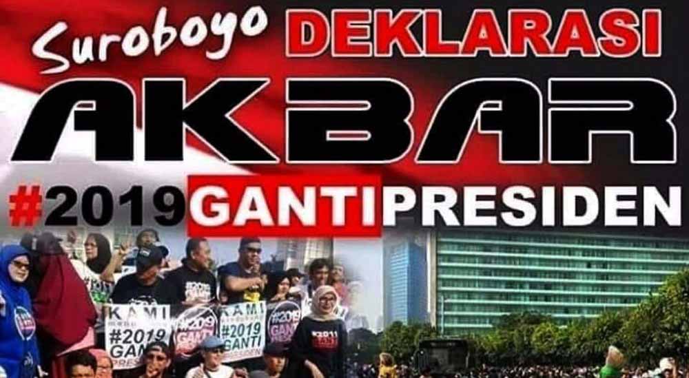 Pamflet acara deklarasi ganti presiden yang beredar di media sosial/Foto: Istimewa