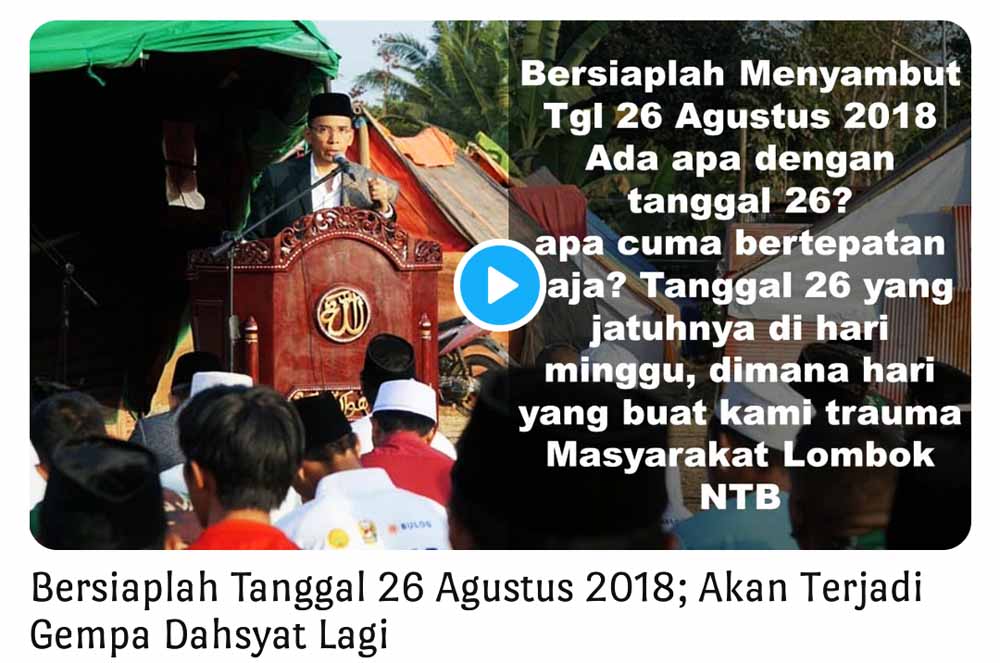 Prediksi Bencana Alam Tanggal 26 Viral, BMKG: Tidak Jelas Sumbernya