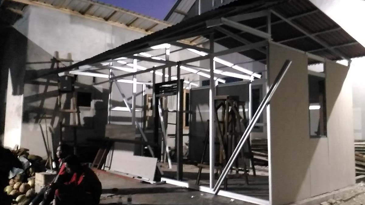 Pembangunan rumah hunian sementara oleh Muhammadiyah