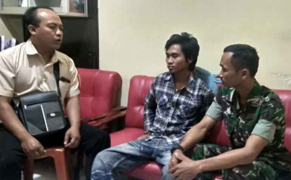 Pelaku saat diamankan