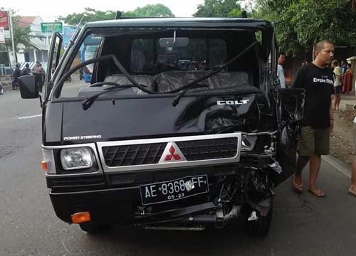 Barang bukti pikap (Istimewa/Sat Lantas Polres Madiun)