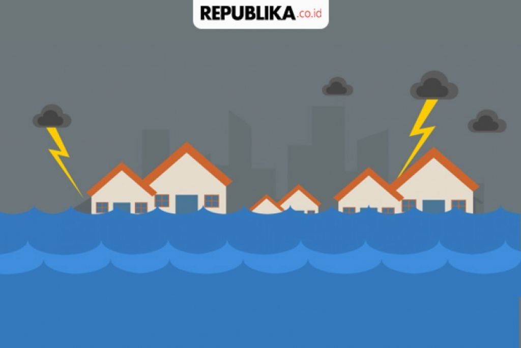 Ilustrasi banjir/ Republika