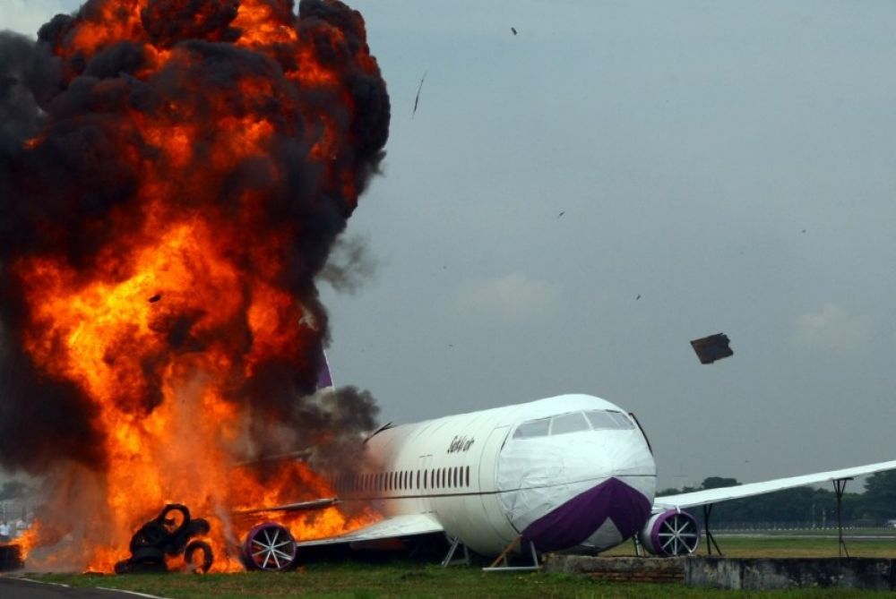 Ilustrasi Pesawat Jatuh (Foto: Antara via Republika)