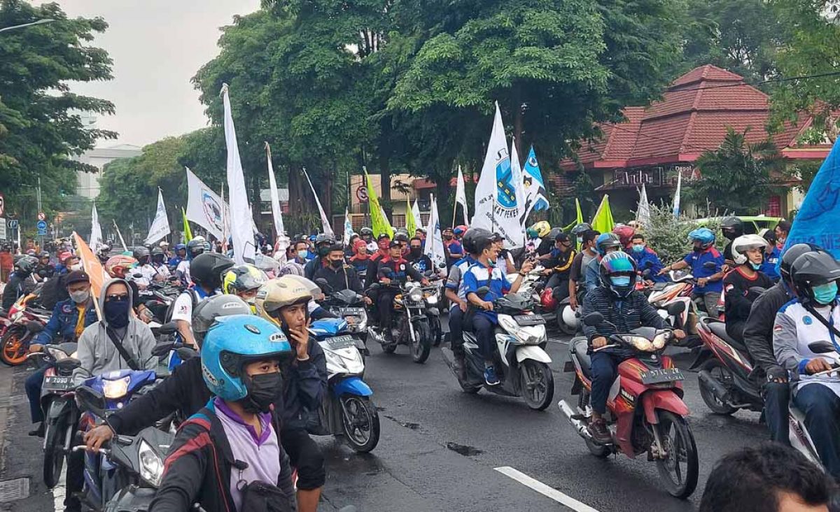 Demo buruh (foto dokumen)
