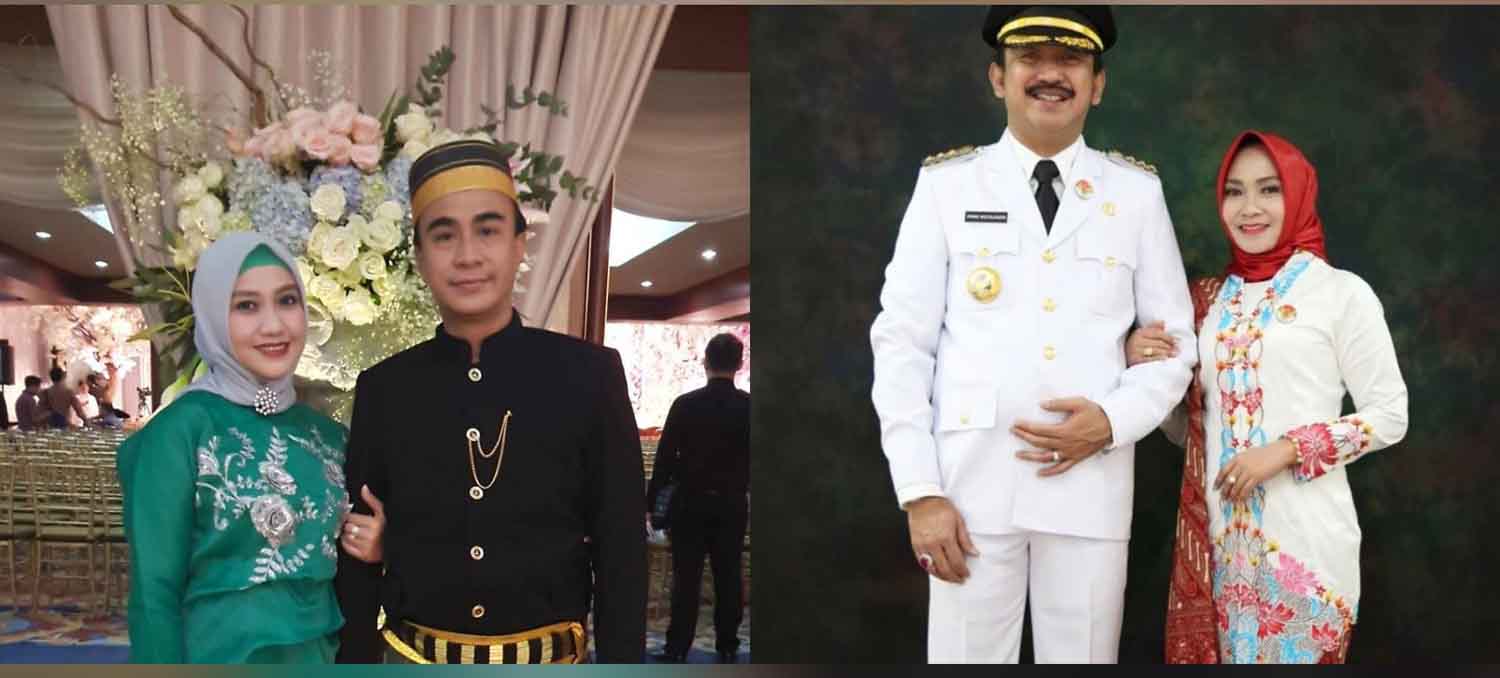 Dewi Arnita bersama AKBP Radiant (kiri) dan Sri Wahyuni mendampingi Bupati Ipong.