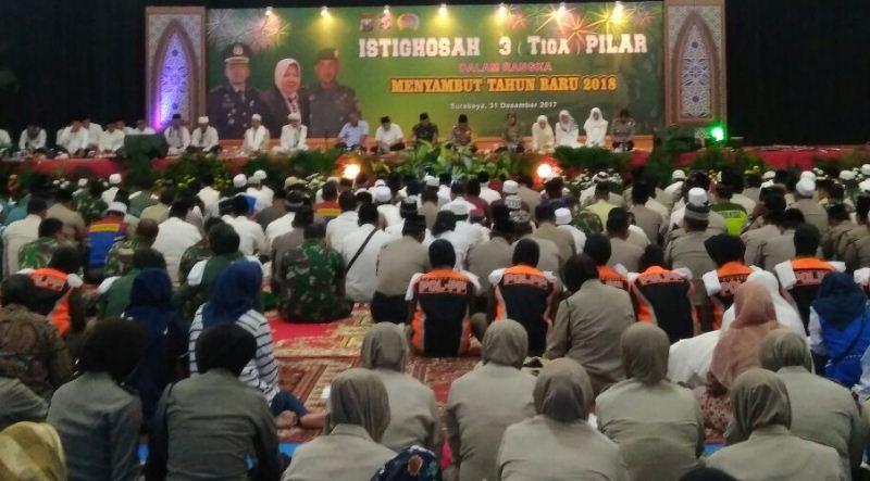 Istighosah tiga pilar di Polrestabes Surabaya