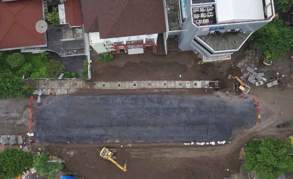 Jalan Raya Gubeng yang sudah tersambung/ Foto - Foto: Dishub Surabaya