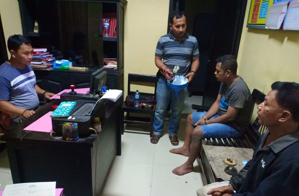 Bandar dan penombok diamankan Polsek Sukorejo (Istimewa/Humas Polres Ponorogo)