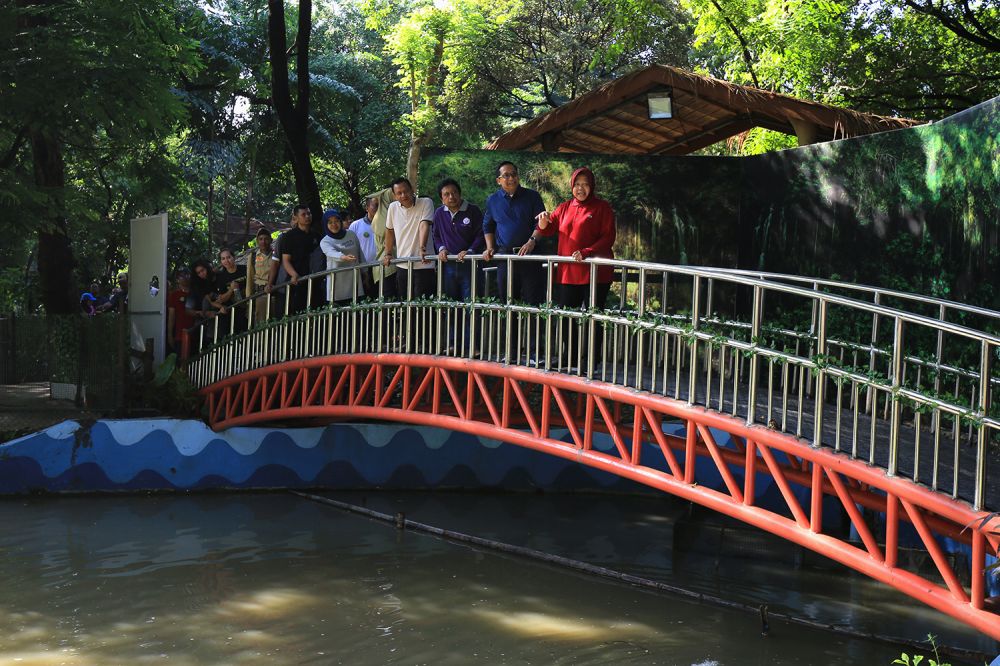 Wali Kota Risma mencoba jogging track di KBS