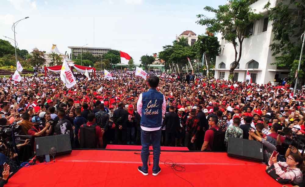 Jokowi saat acara deklarasi dukungan di Surabaya/ Foto: Istimewa