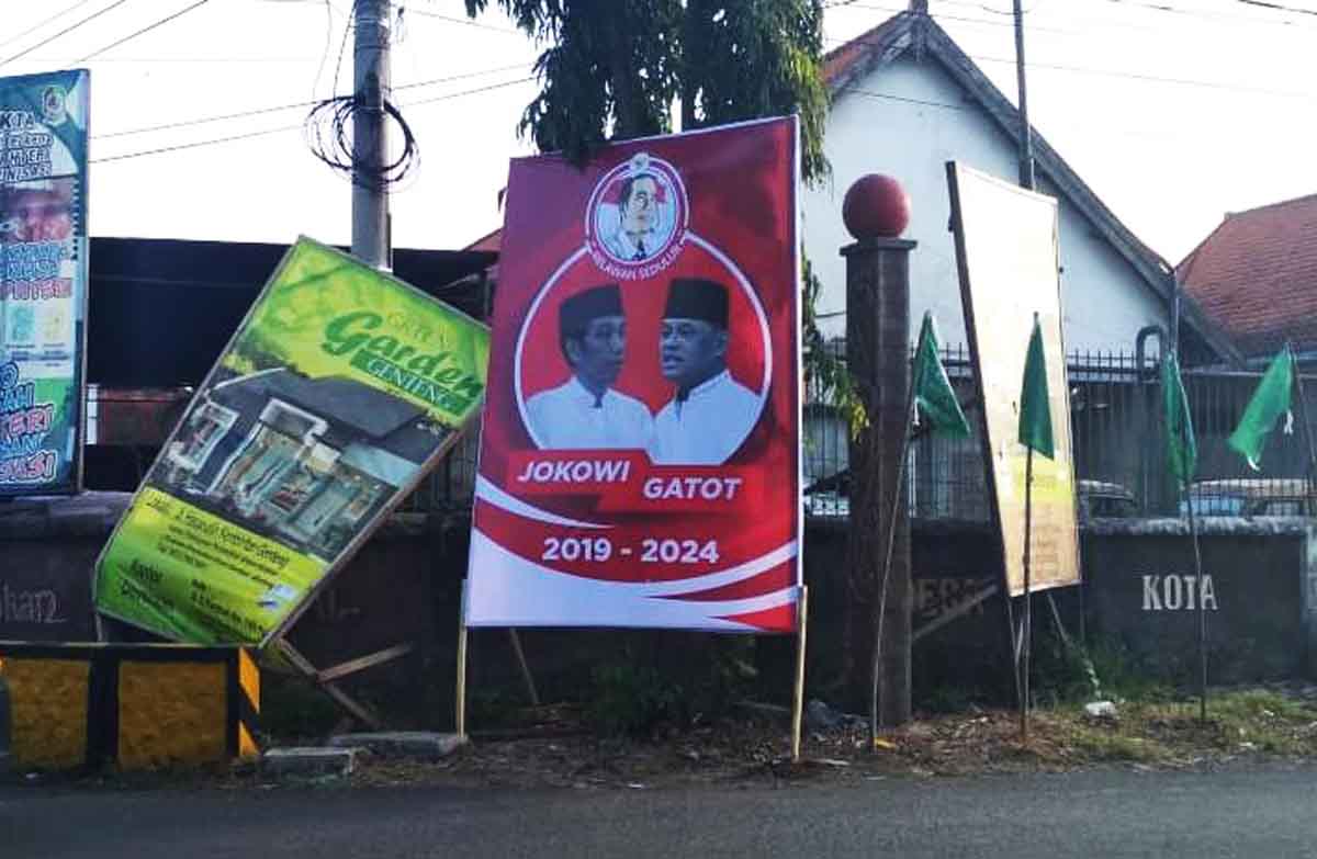 Salah satu baliho bergambar Jokowi-Gatot di Banyuwangi