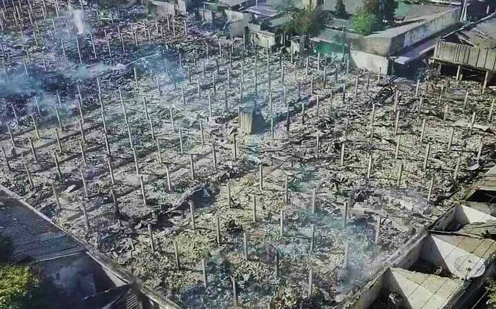 Kondisi Pasar Pon Trenggalek usai kebakaran