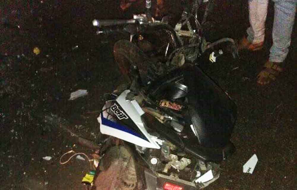 Kondisi motor korban usai tabrakan