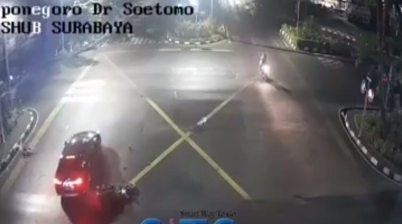 Capture foto video rekaman CCTV di TKP kecelakaan/Foto: istimewa

