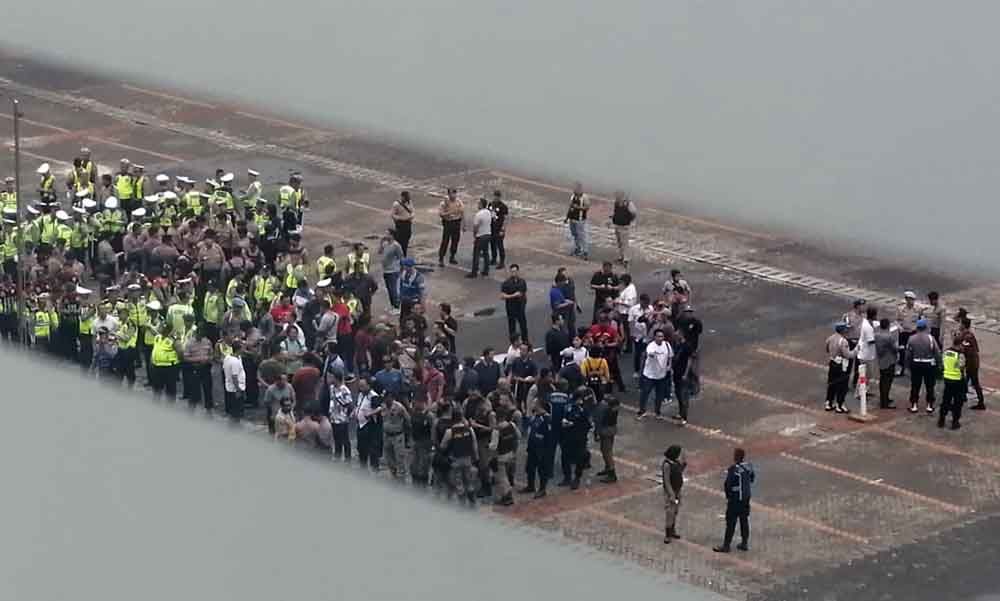 Polisi mendatangi lokasi konser Hadapi dengan Senyuman di Grand City