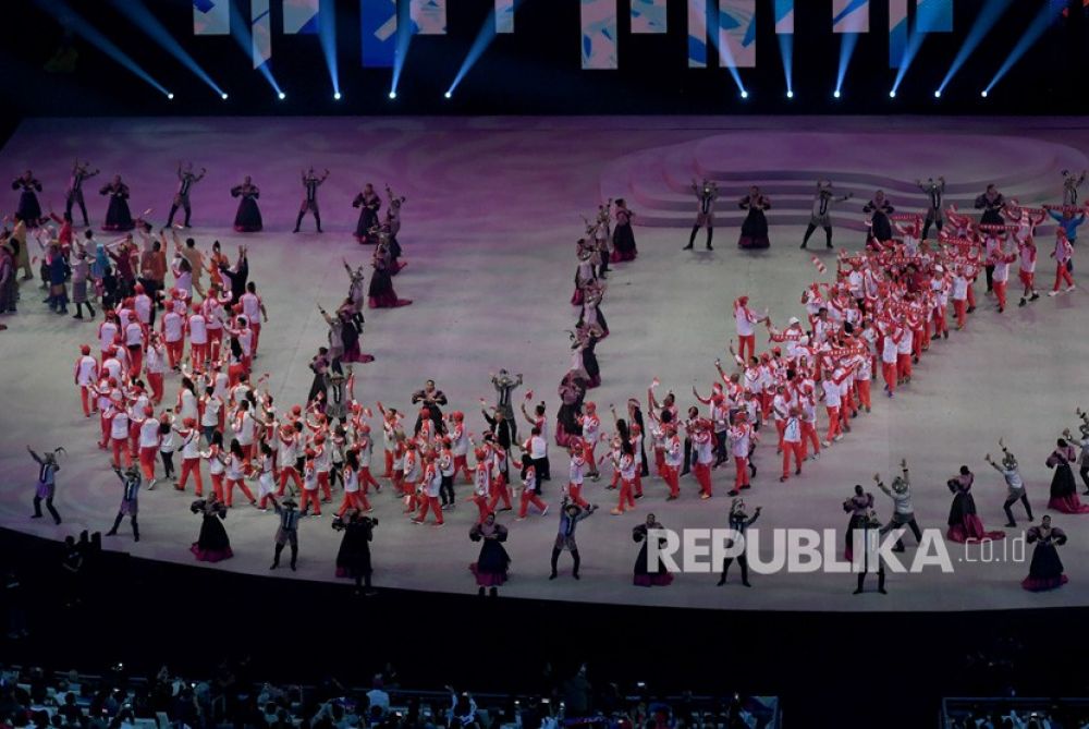 Kontingen Indonesia dalam pembukaan SEA Games 2019 (Foto: Antara)