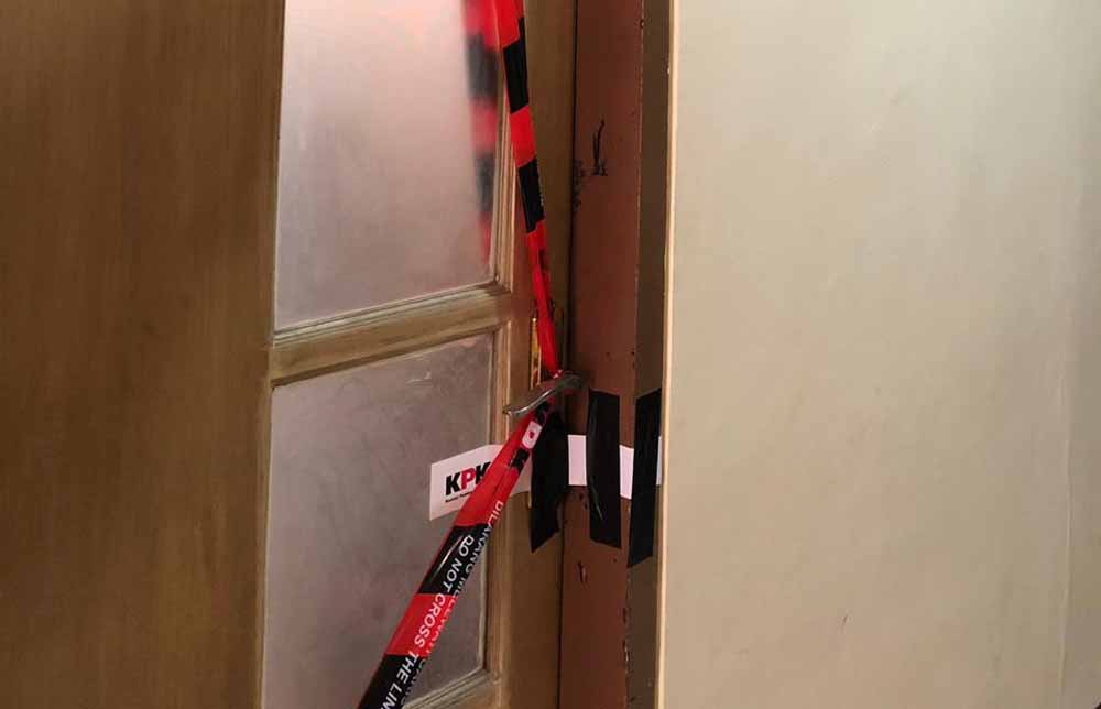 Salah satu ruang yang disegel KPK