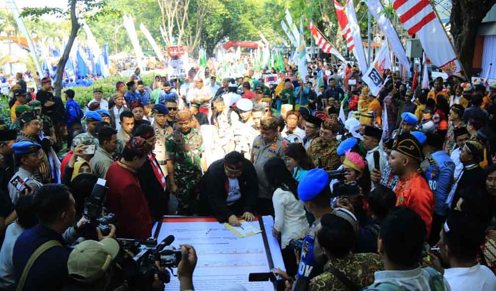 KPU Jatim Gelar Deklarasi Kampanye Damai Pilpres 2019