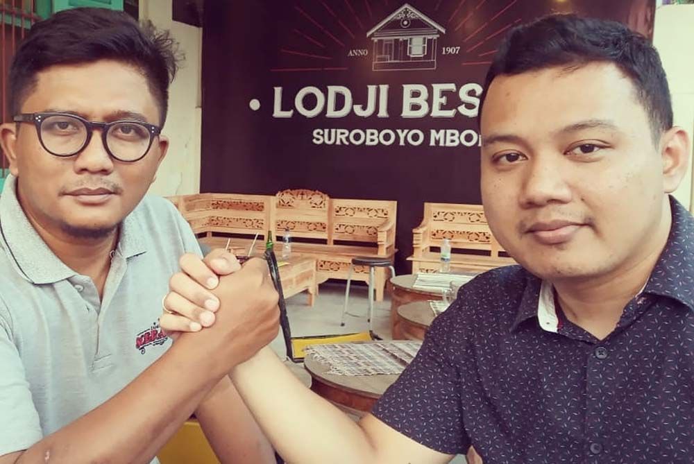 Kuncarsono menerima kedatangan anak Tri Rismaharini, Fuad Benardi (Foto: Istimewa)