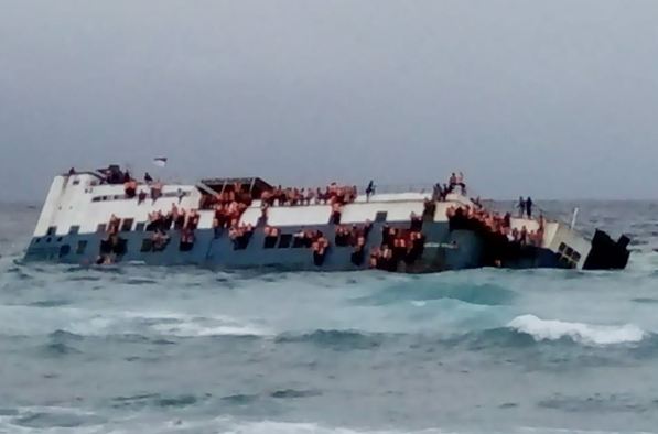 Kondisi terakhir kapal KM Lestari Maju /Foto: mediaselayar.com 