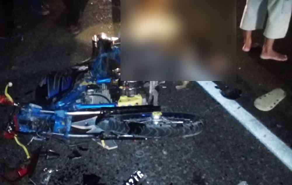 Kondisi motor korban setelah terjadi kecelakaan