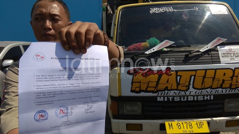 Surat tertulis penundaan keberangkatan KM Sabuk Nusantara/Foto: Fahrizal Tito