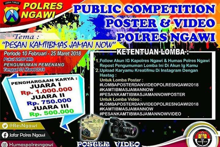 Poster lomba Polres Ngawi