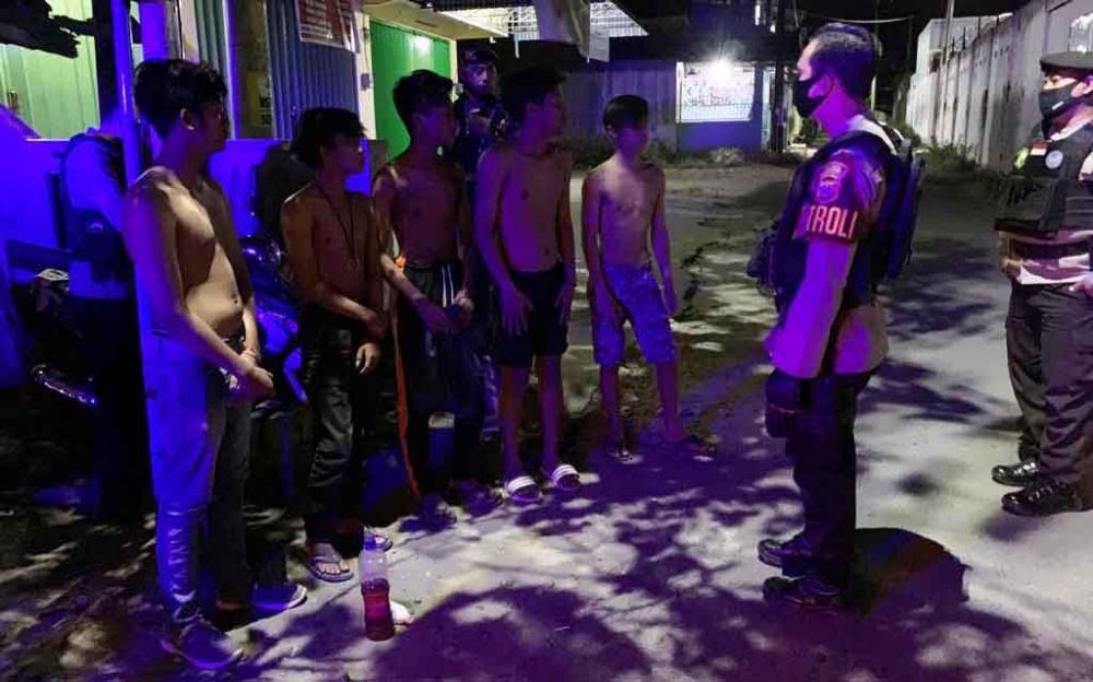 Kelima pemuda yang mabuk diamankan