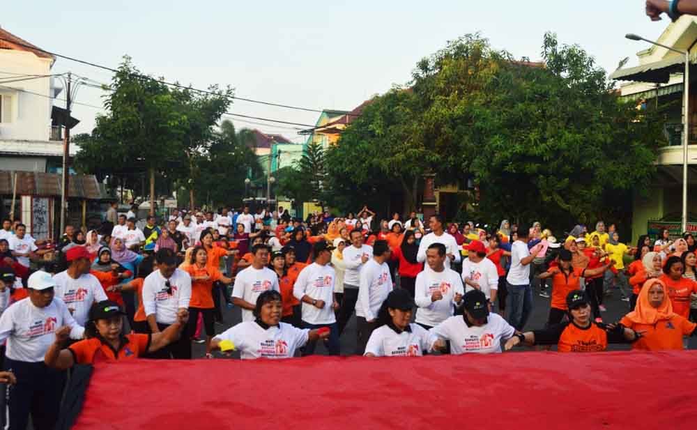 Senam bersama di Kota Madiun