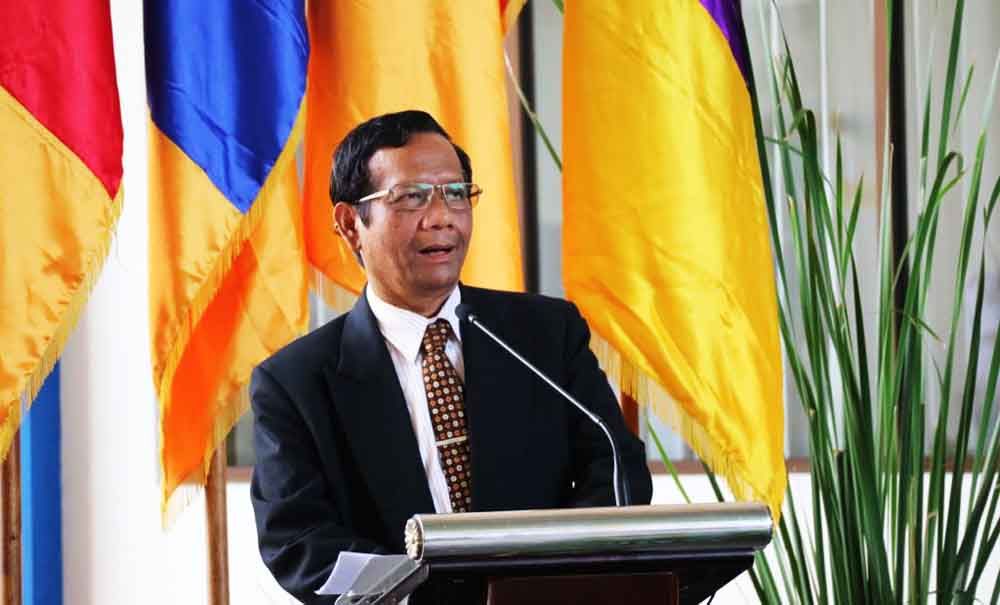 Mahfud MD saat di Surabaya