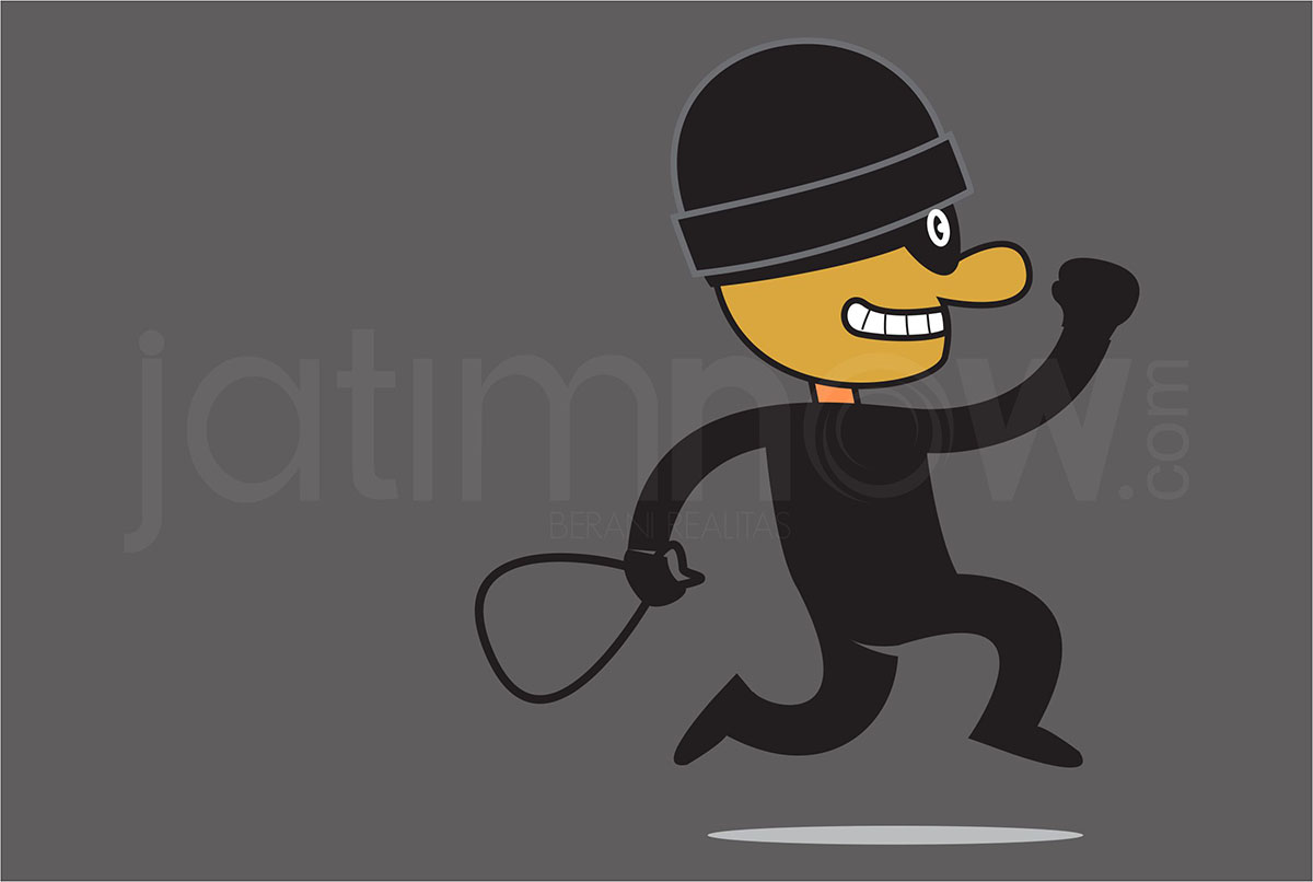 Wijianto saat berada di Mapolsek Kanigoro Blitar