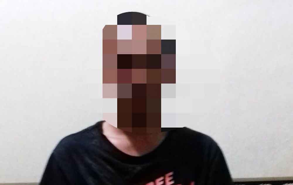 Tersangka saat berada di Polres Ngawi