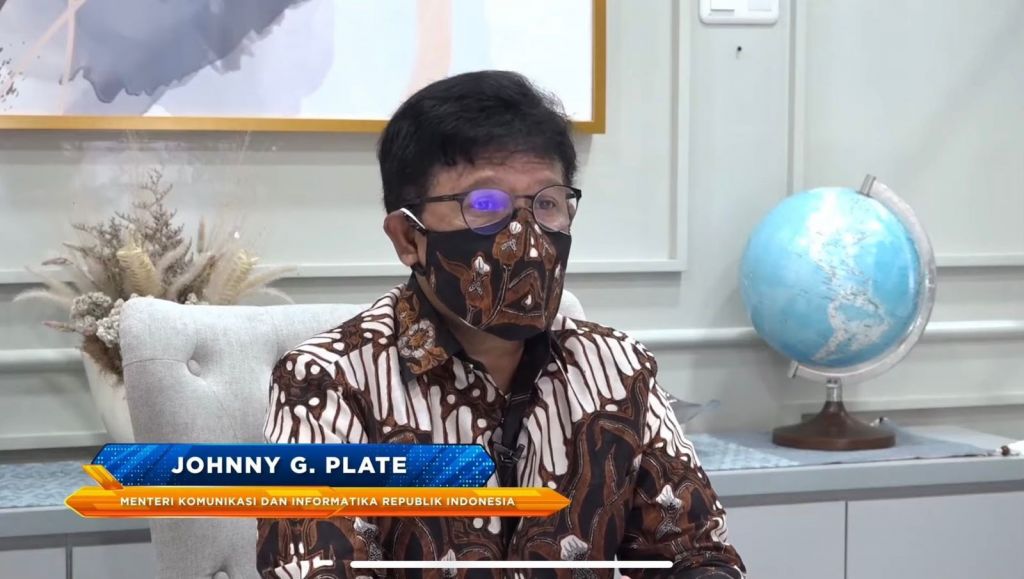 Menteri Komunikasi dan Informatika Johnny G. Plate.