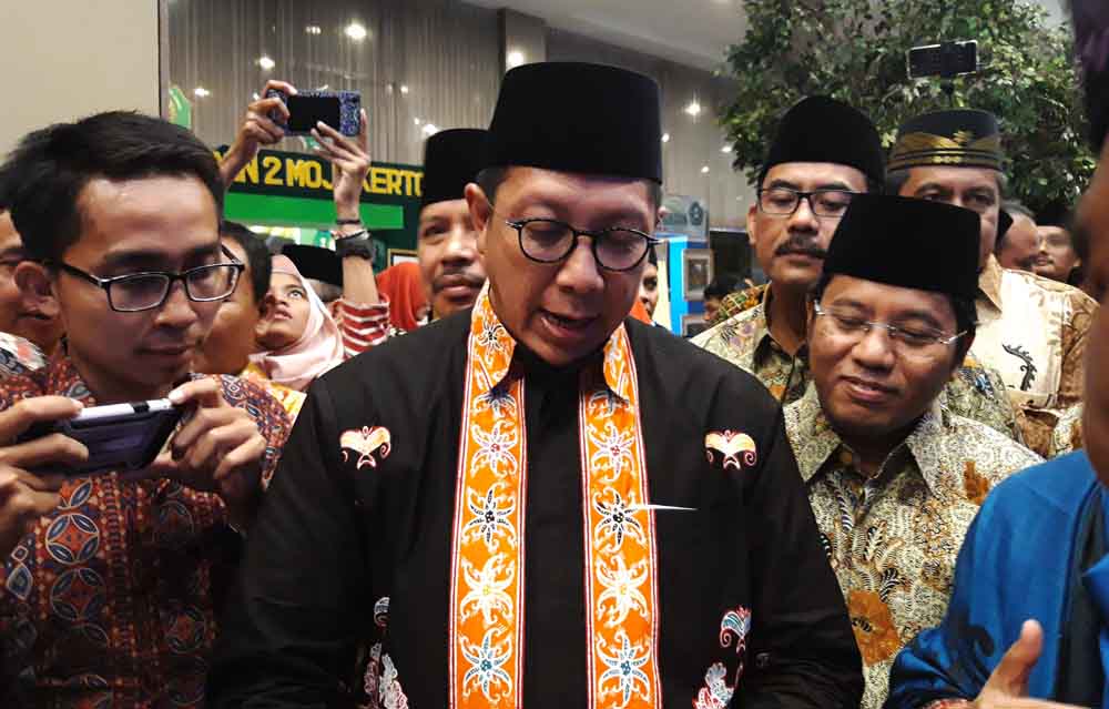 Menteri Agama RI Lukman Hakim Saifuddin saat di Surabaya