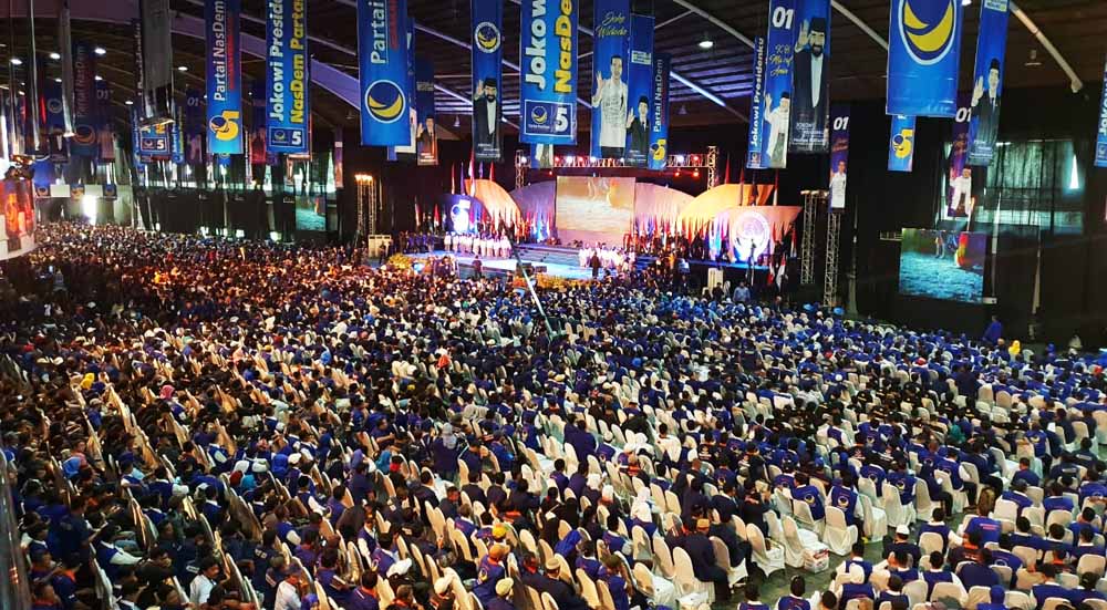 Jokowi Optimis Partai NasDem Masuk Tiga Besar di Pemilu 2019