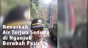 Video: Air Terjun Sedudo di Nganjuk Tidak Berubah Pasir