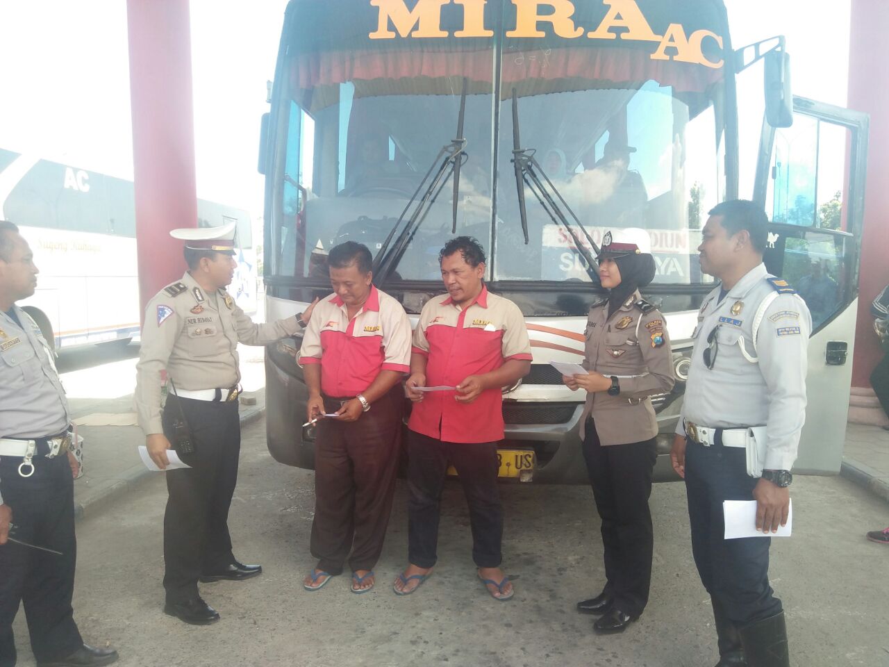 Kasat Lantas saat obok-obok Terminal Kertonegoro.