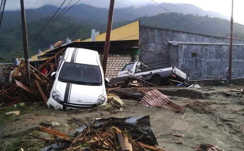 Foto akibat banjir bandang di Papua/ Istimewa