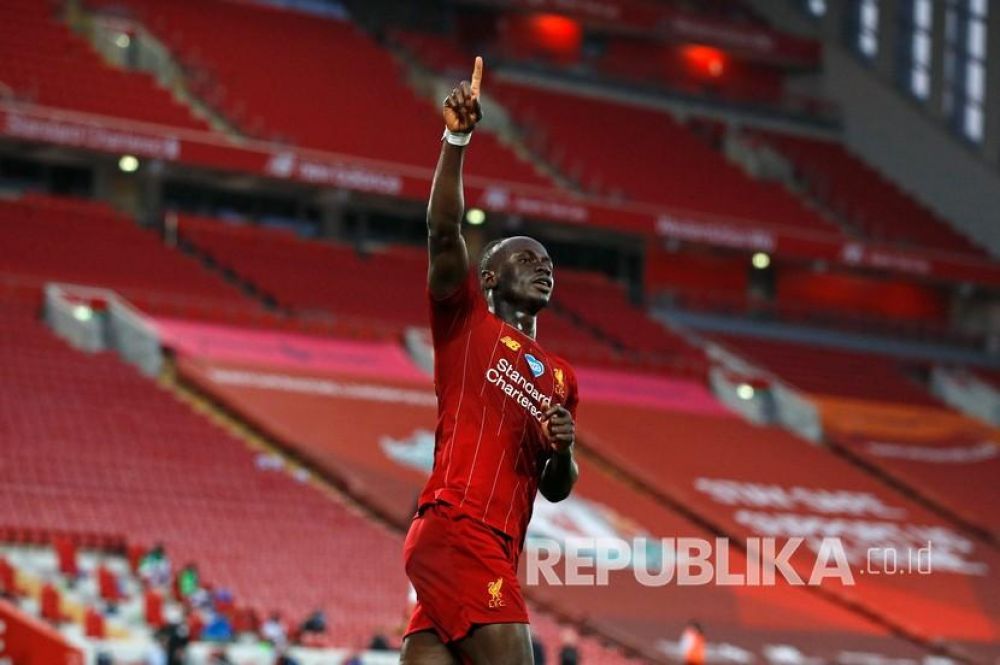 Pemain Liverpool Sadio Mane (Foto: Phil Noble/Pool via AP)


