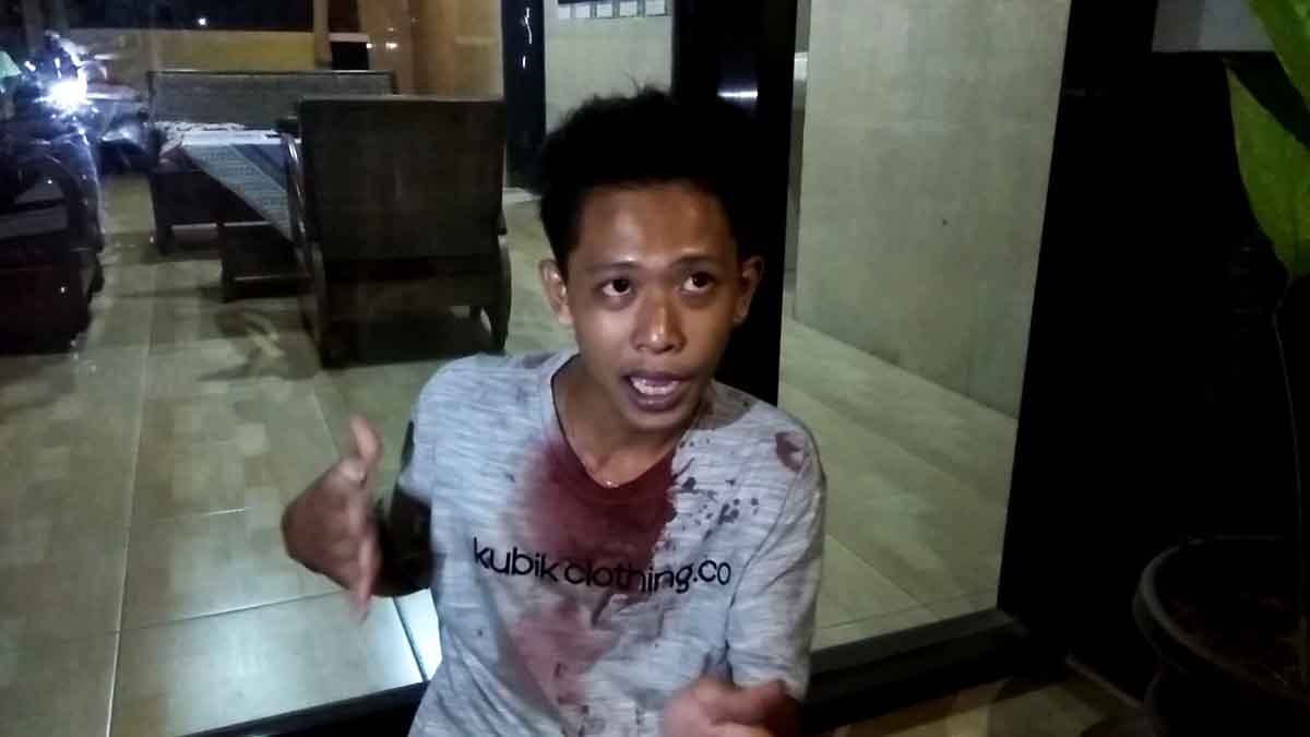 Farid salah satu korban pengeroyokan oleh orang tak dikenal.
