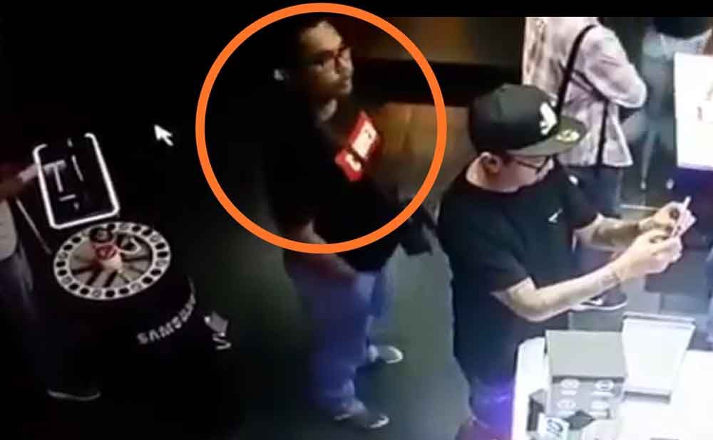 Rekaman CCTV tunjukkan pelaku mencuri smartwatch
