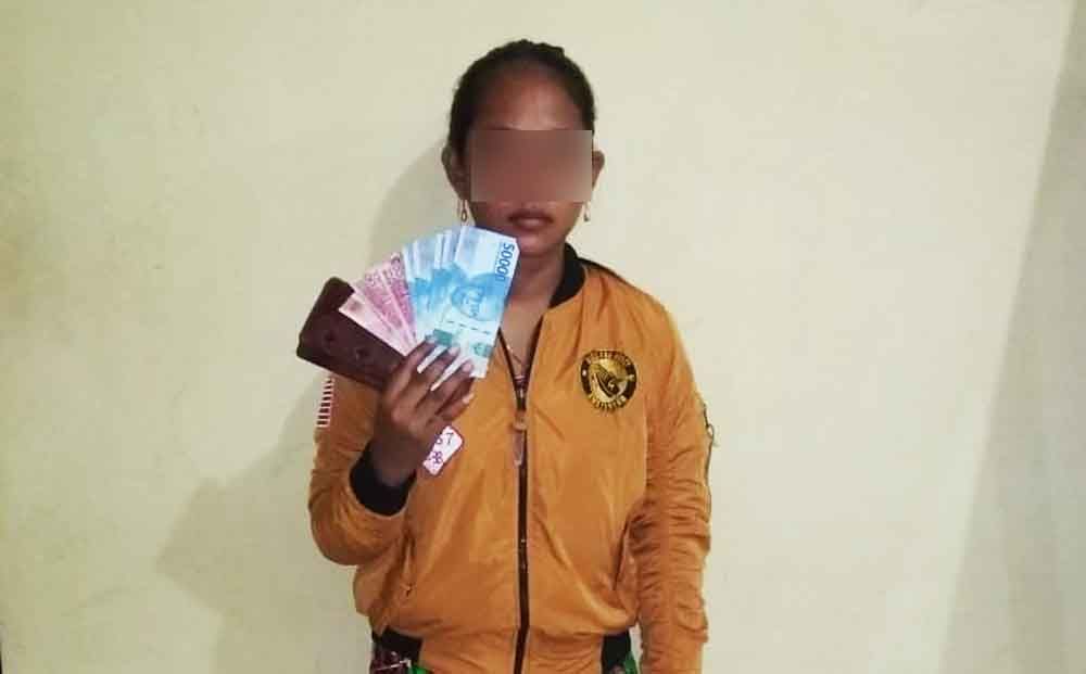 Pelaku pencuri saat diamankan