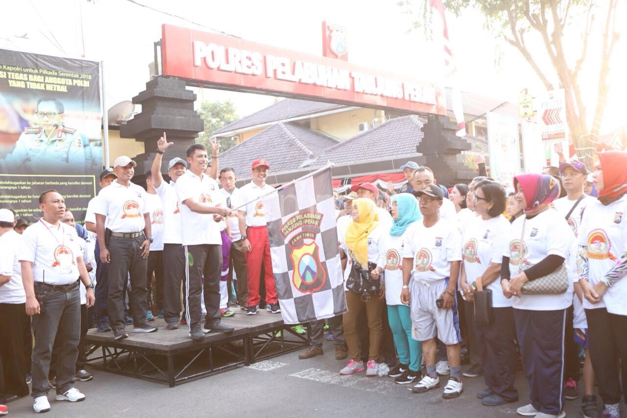 Rangkaian perayaan HUT Bhayangkara ke-72 di Mapolres Pelabuhan Tanjung Perak Surabaya.
