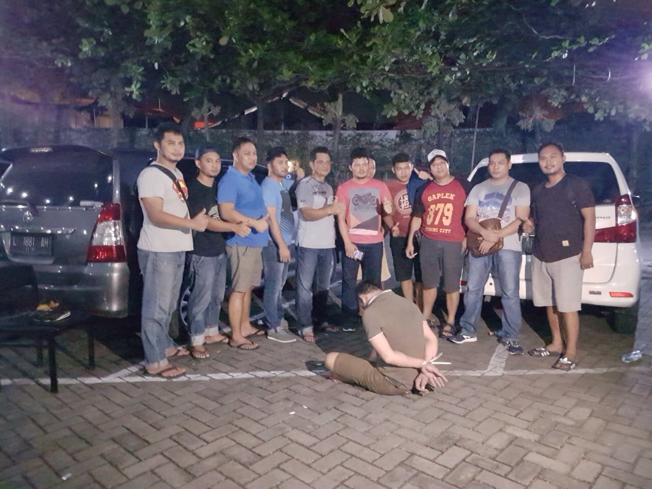 Rudiyanto saat ditangkap Tim Gabungan Polda Jatim. 