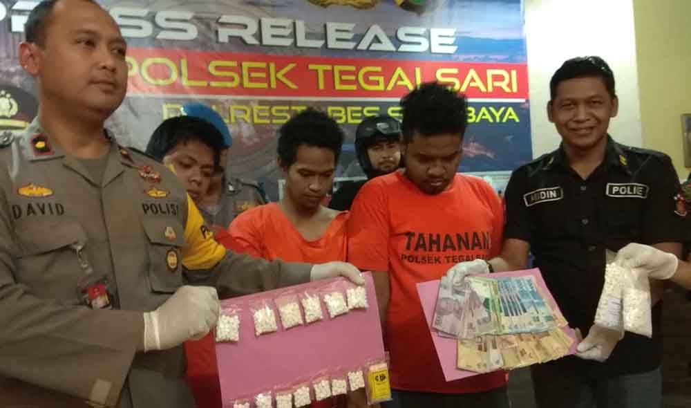 Ketiga pelaku pengedar pil koplo ditangkap Polsek Tegalsari
