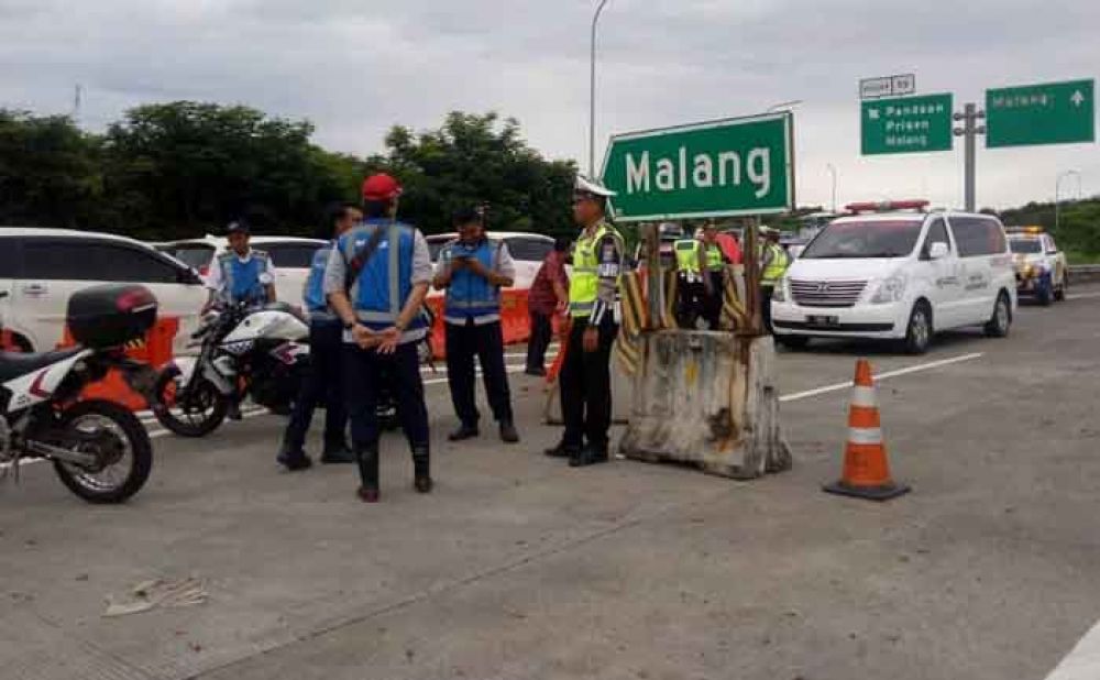 Kemacetn di exit tol Gempol-Pandaan
