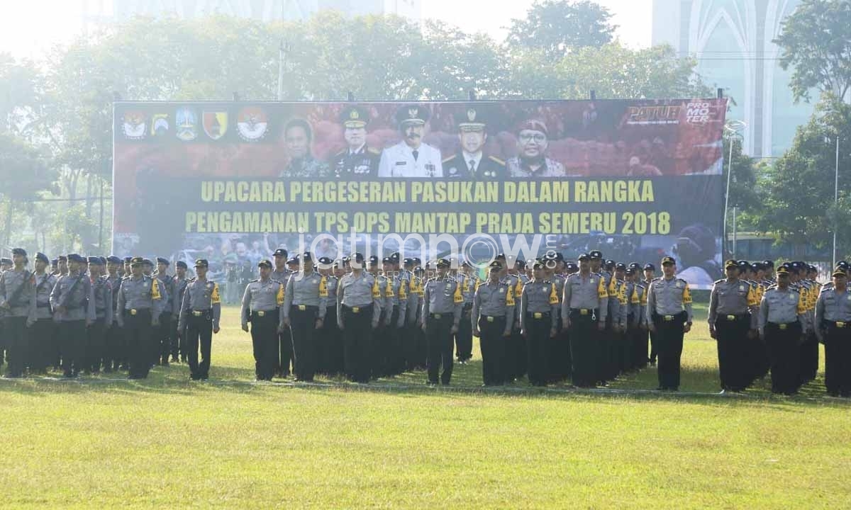 Apel pengamanan TPS Ops Mantap Praja Semeru/dok.jatimnow.com