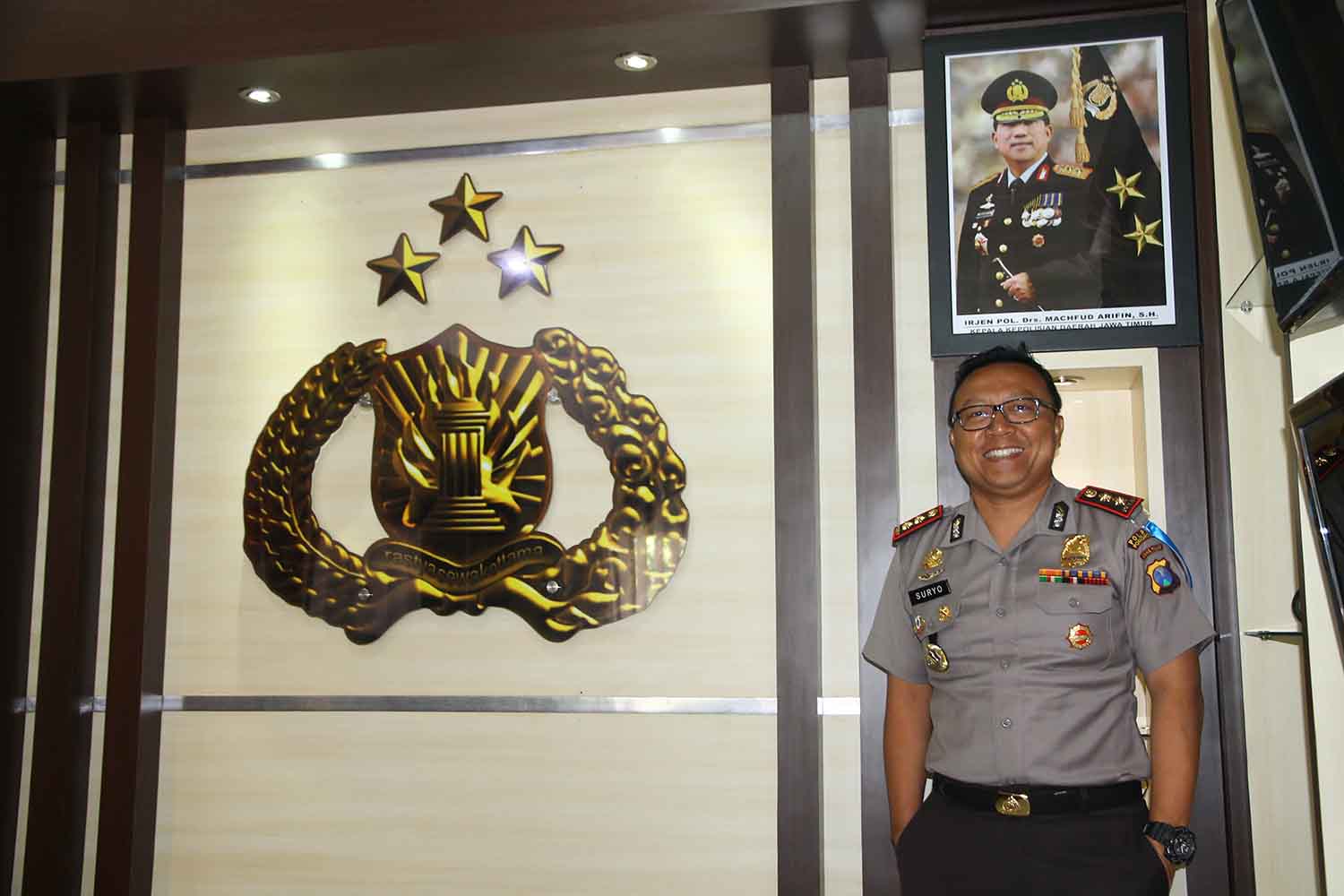 AKBP Suryo saat berada di Mapolres Ponorogo.